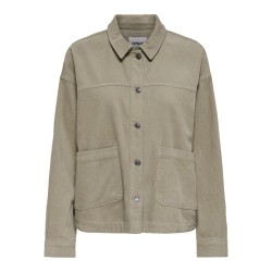 ONLY Kana Corduroy langærmet jakke - Silver mink