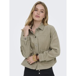 ONLY Kana Corduroy langærmet jakke - Silver mink