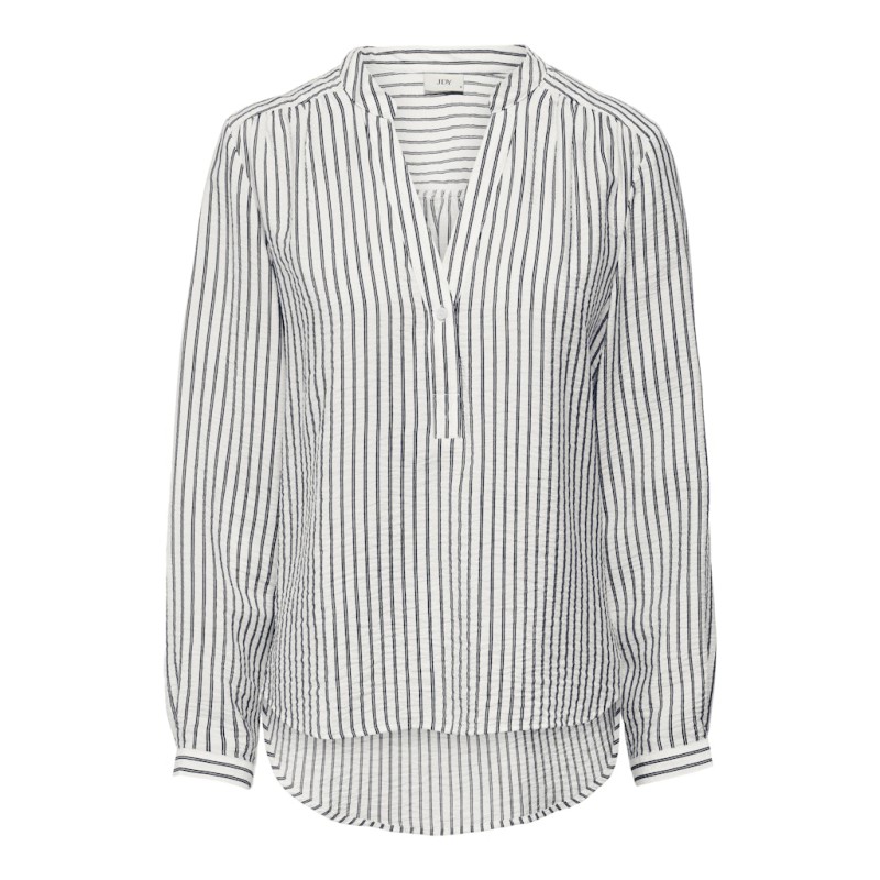 JDY Barbara life langærmet bluse - Cloud Dancer