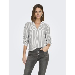 JDY Barbara life langærmet bluse - Cloud Dancer