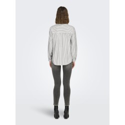 JDY Barbara life langærmet bluse - Cloud Dancer