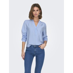 JDY Barbara life langærmet bluse - Frozen Fjord