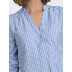 JDY Barbara life langærmet bluse - Frozen Fjord