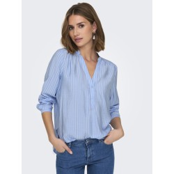 JDY Barbara life langærmet bluse - Frozen Fjord