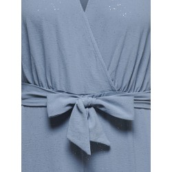 ONLY CARMAKOMA Josee Metta kortærmet jumpsuit - Faded Denim