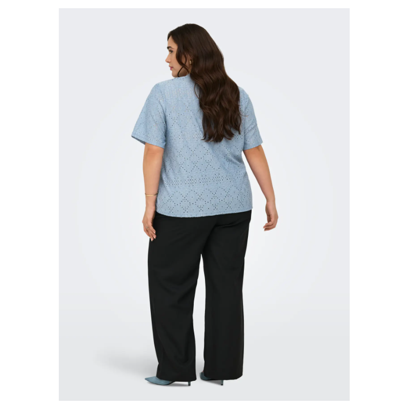 ONLY CARMAKOMA Hellen kortærmet t-shirt - Faded Denim