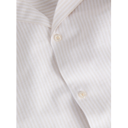 JJ REBEL Moss Sunny kortærmet hør skjorte - Moonbeam