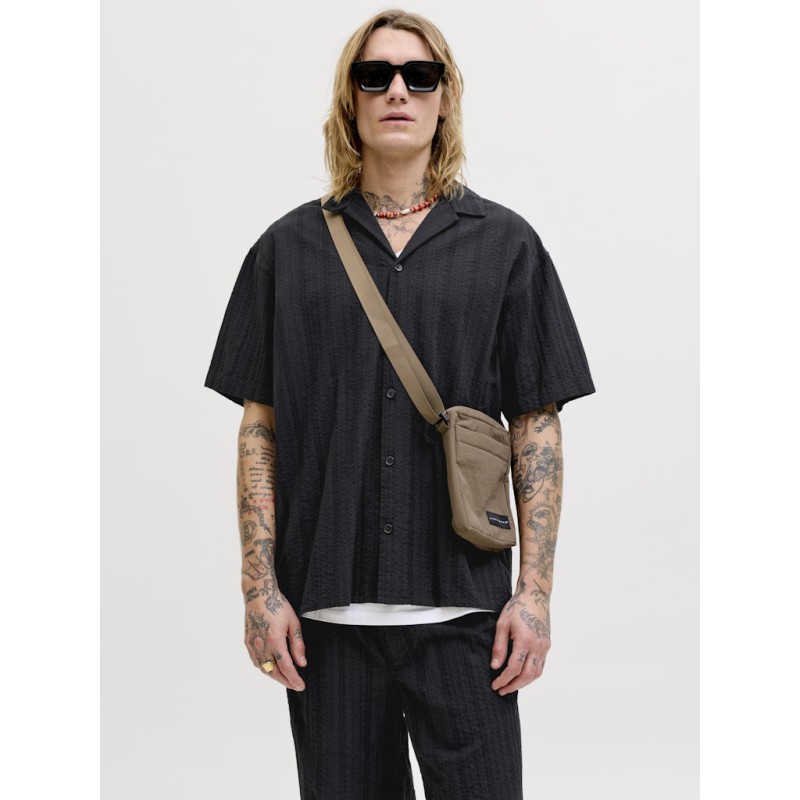 JACK & JONES Tyson kortærmet resort skjorte - Black