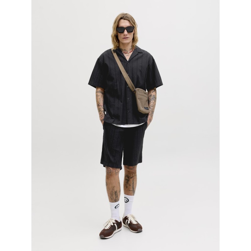 JACK & JONES Tyson kortærmet resort skjorte - Black