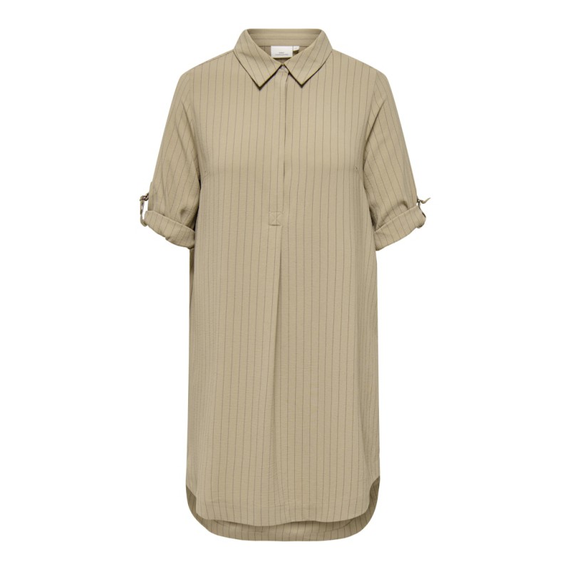 ONLY CARMAKOMA Elza trekvartærmet kjole - Silver Mink