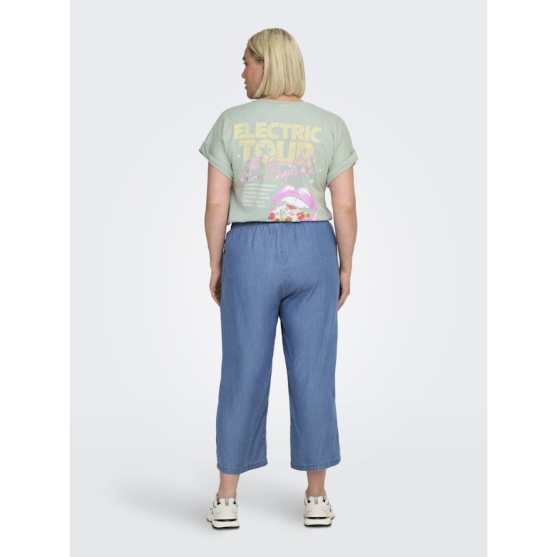 ONLY CARMAKOMA Charis Life culotte bukser - Medium blue denim