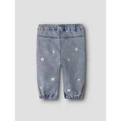 NAME IT BABY Rose Broderede Jeans 5321 - Light Blue Denim / Flower