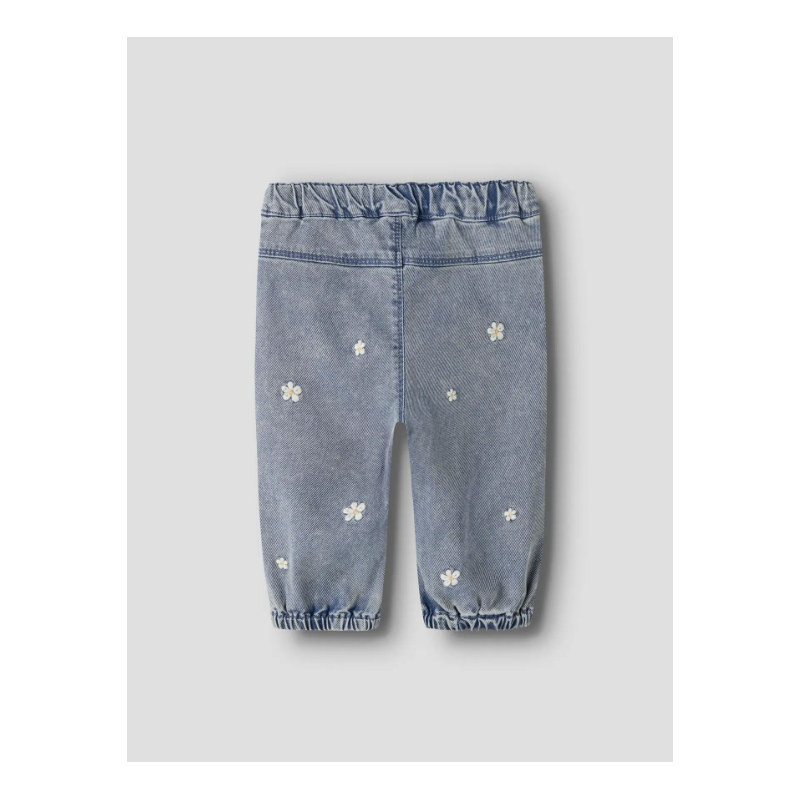 NAME IT BABY Rose Broderede Jeans 5321 - Light Blue Denim / Flower