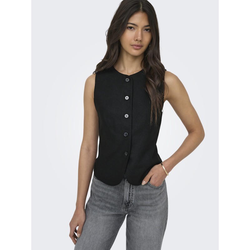 copy of ONLY Goa kortærmet hør vest - Black
