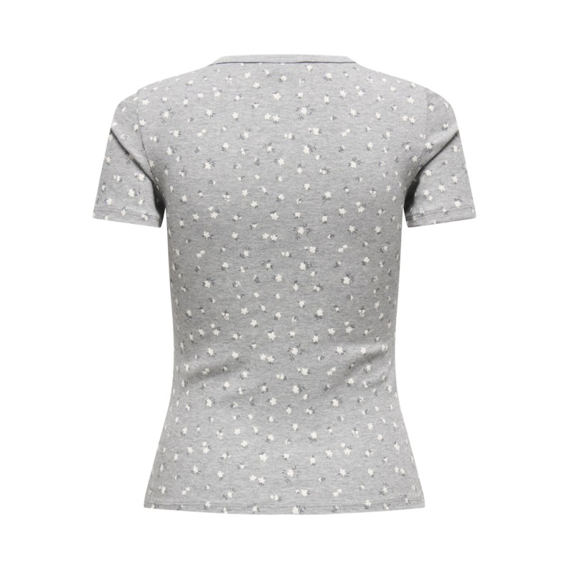JDY Lucky kortærmet T-shirt - Light Grey Melange