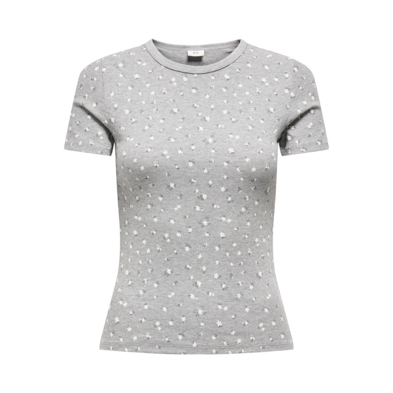 JDY Lucky kortærmet T-shirt - Light Grey Melange