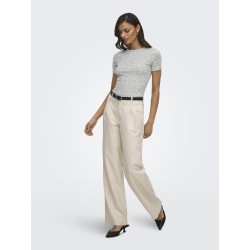 JDY Lucky kortærmet T-shirt - Light Grey Melange