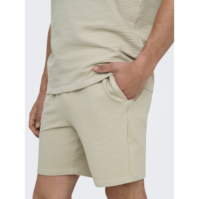 ONLY & SONS Kian Life Seers shorts - Silver Lining