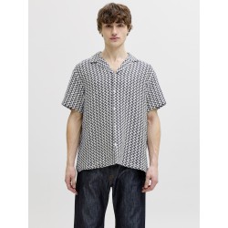 JACK & JONES Montauk kortærmet hæklet skjorte - Sky Captain