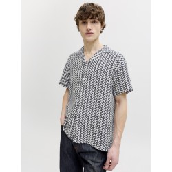 JACK & JONES Montauk kortærmet hæklet skjorte - Sky Captain