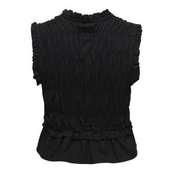 ONLY Goa kortærmet hør top - Black