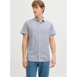 JJ REBEL Moss Sunny Hør Skjorte - Navy Blazer