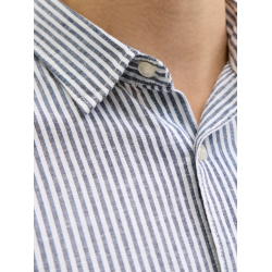 JJ REBEL Moss Sunny Hør Skjorte - Navy Blazer