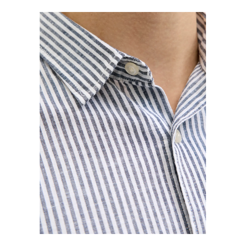 JJ REBEL Moss Sunny Hør Skjorte - Navy Blazer