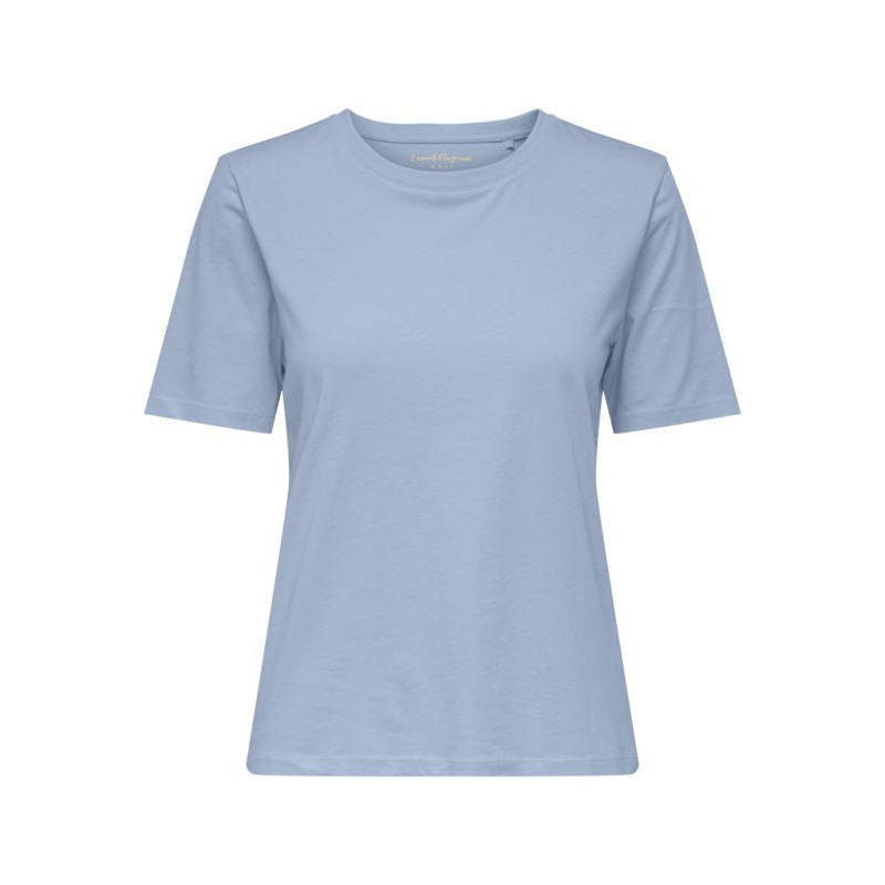 ONLY Happy S/S Rund Hals T-shirt - Cashmere Blue