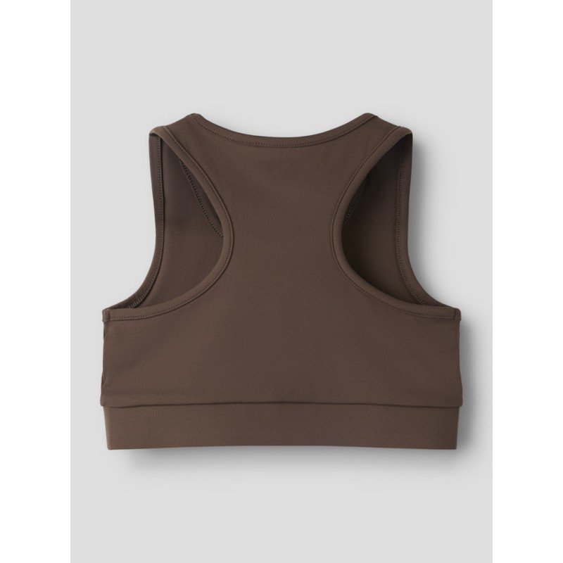 NAME IT KIDS Diana ærmeløs crop top - Chocolate Martini