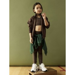 NAME IT KIDS Diana ærmeløs crop top - Chocolate Martini