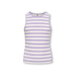 KIDS ONLY Kenya Rib Stripe Tanktop - Lilac Breeze
