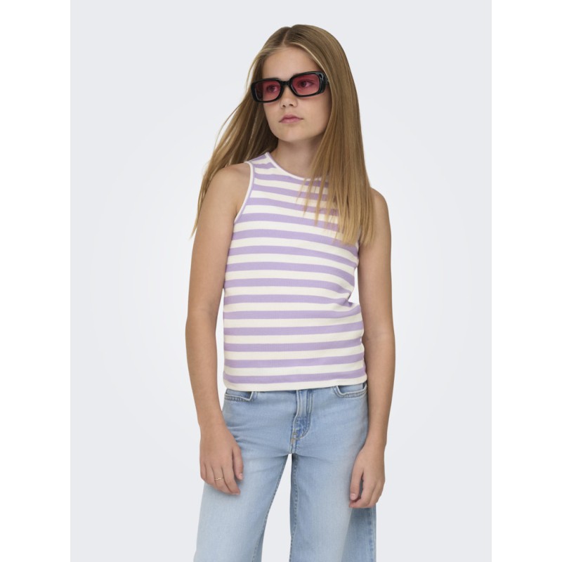 KIDS ONLY Kenya Rib Stripe Tanktop - Lilac Breeze