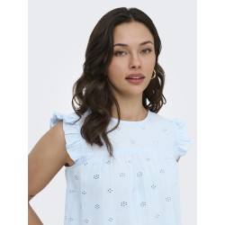 ONLY Silla Flæse Top - Cashmere Blue