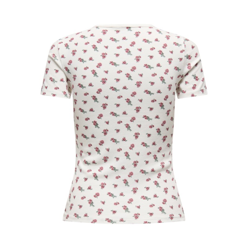 JDY Lucky S/S Rund Hals T-shirt - Cloud Dancer