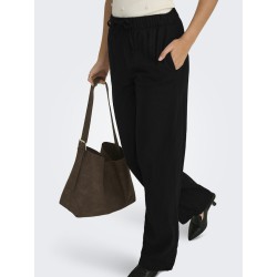 ONLY Goa hør pull up bukser - Black