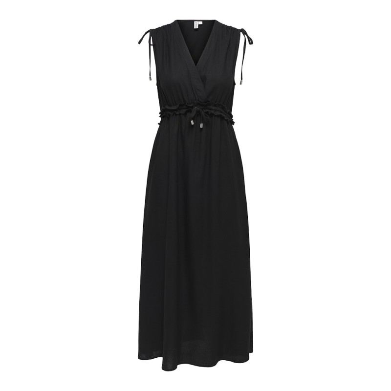 copy of ONLY Goa kortærmet hør kjole - Black