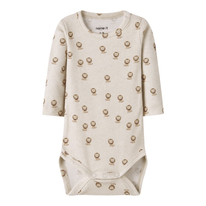 NAME IT Baby Hobit Langærmet Bodystocking - Peyote Melange