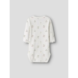 NAME IT Baby FiCherry Langærmet Bodystocking - Cloud Dancer