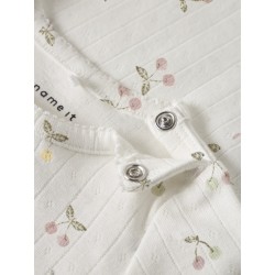 NAME IT Baby FiCherry Langærmet Bodystocking - Cloud Dancer