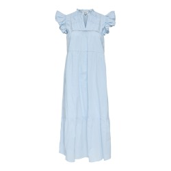 ONLY Tea-Idris Kortærmet Flæse Kjole - Dream Blue