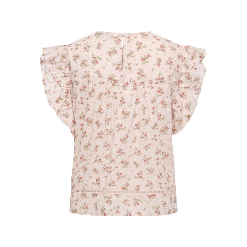 ONLY Asha Kortærmet Flæse Top - Rose Quartz