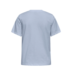 JDY Pisa Kortærmet Broderi T-shirt - Soft Chambray