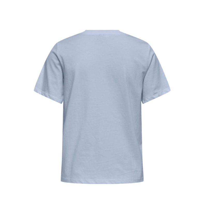 JDY Pisa Kortærmet Broderi T-shirt - Soft Chambray