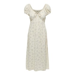 JDY Lydia Kortærmet Midi Kjole - Cloud Dancer