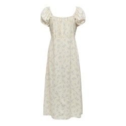 JDY Lydia Kortærmet Midi Kjole - Cloud Dancer