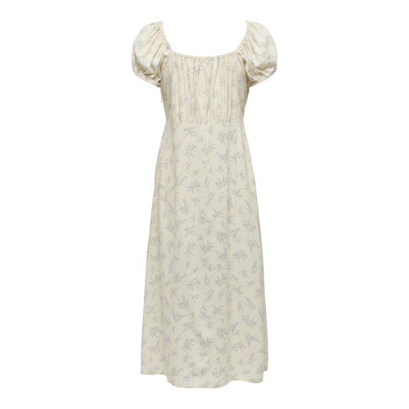 JDY Lydia Kortærmet Midi Kjole - Cloud Dancer