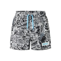 NAME IT Kids Marki Fortnite Badeshorts - Bright White