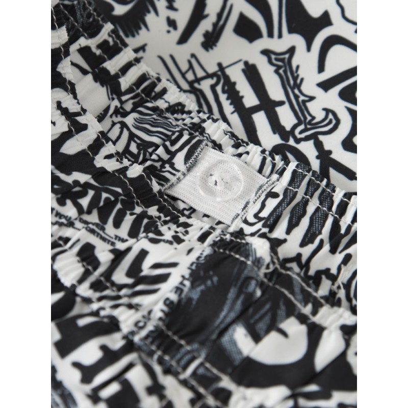 NAME IT Kids Marki Fortnite Badeshorts - Bright White