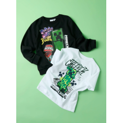 NAME IT Kids Di Minecraft S/S Regular T-shirt - Bright White